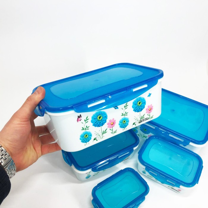 Набір контейнерів UNIQUE UN-1514 5шт. Колір: блакитний TL-53