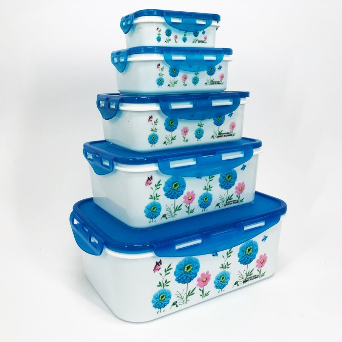Набір контейнерів UNIQUE UN-1514 5шт. Колір: блакитний TL-53