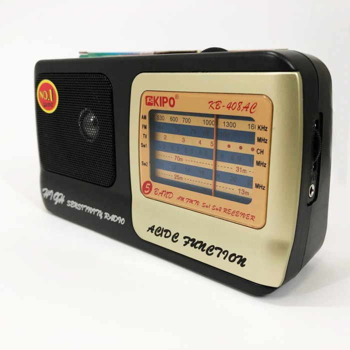 Радіоприймач портативний аналоговий KIPO, Ретро радіоприймач аналоговий, Приймач ретро стиль QY-86