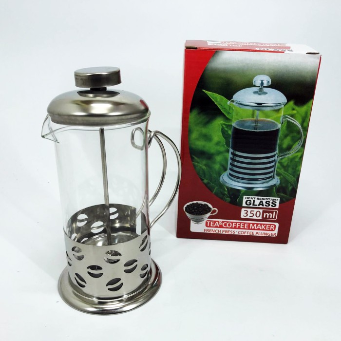 Чайник прес для чаю Unique UN-1151 0.35 л, Френч-прес для кави до кавоварки, Багаторазовий френч-прес MV-25