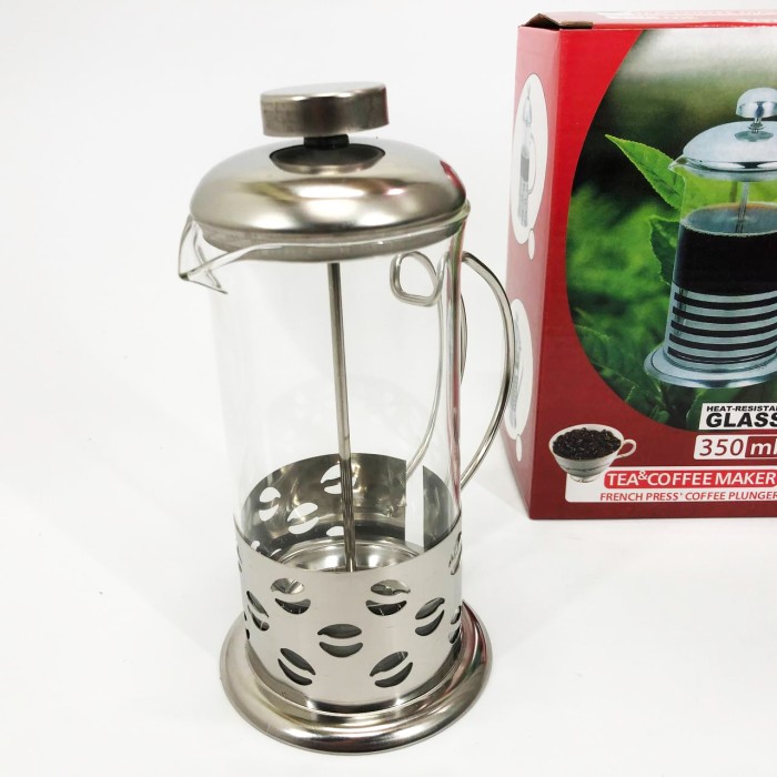 Чайник прес для чаю Unique UN-1151 0.35 л, Френч-прес для кави до кавоварки, Багаторазовий френч-прес MV-25