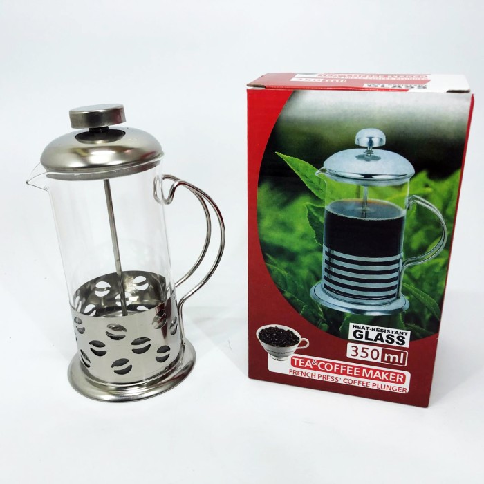 Чайник прес для чаю Unique UN-1151 0.35 л, Френч-прес для кави до кавоварки, Багаторазовий френч-прес MV-25