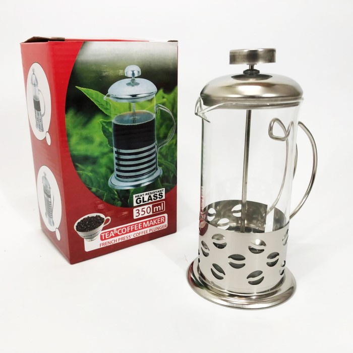 Чайник прес для чаю Unique UN-1151 0.35 л, Френч-прес для кави до кавоварки, Багаторазовий френч-прес MV-25