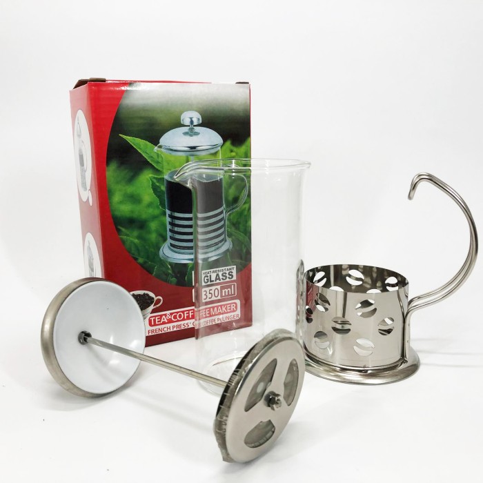 Чайник прес для чаю Unique UN-1151 0.35 л, Френч-прес для кави до кавоварки, Багаторазовий френч-прес MV-25