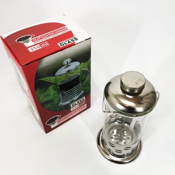 Френч-прес з ручкою Unique, Скляний заварник, Прес-заварник для чаю, Френч-прес для міцної кави UF-16