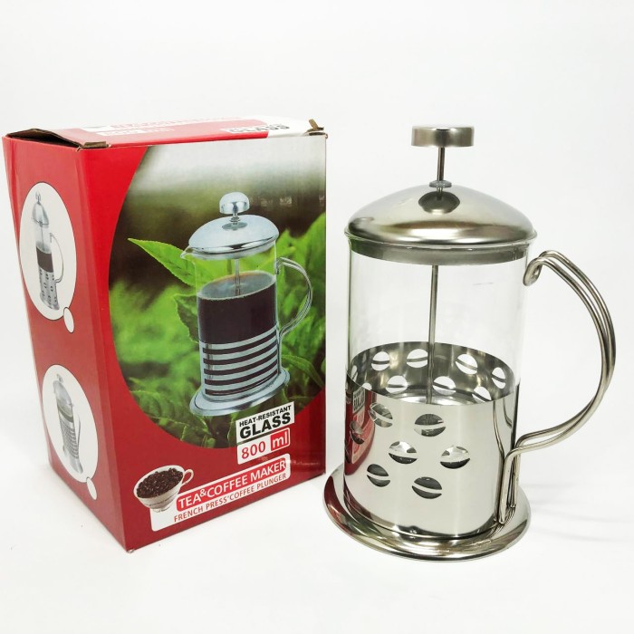 Френч-прес з ручкою Unique, Стильний френч-прес для чаю та кави для заварювання кави ZR-46
