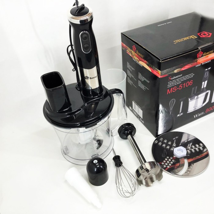 Блендер з гострими сталевими лезами Domotec MS-5106 800 W, Блендер для подрібнення дитячого пюре VC-96