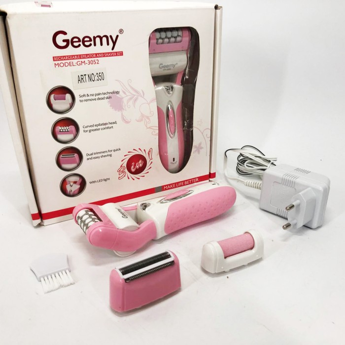 Прилад для чищення п'ят електричний Gemei GM-3052, Домашня електробритва жіноча, Тример для депіляції GE-25