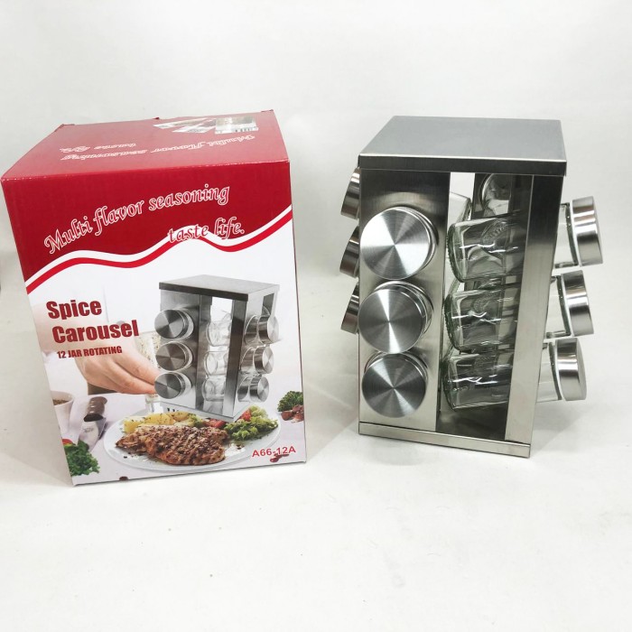 Контейнера для сипучих продуктів UNIQUE, Баночки для спецій на стіл Бокс спецій QA-56