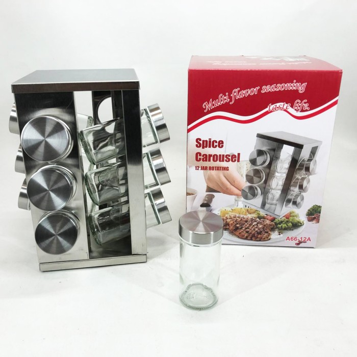 Контейнера для сипучих продуктів UNIQUE, Баночки для спецій на стіл Бокс спецій QA-56