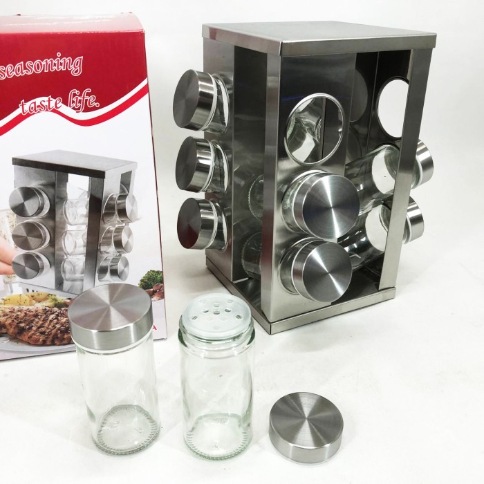 Контейнера для сипучих продуктів UNIQUE, Баночки для спецій на стіл Бокс спецій QA-56