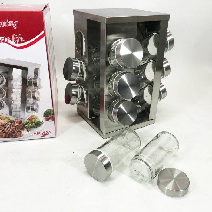 Контейнера для сипучих продуктів UNIQUE, Баночки для спецій на стіл Бокс спецій QA-56