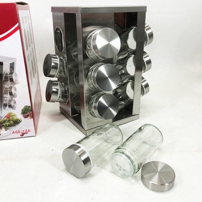 Контейнера для сипучих продуктів UNIQUE, Баночки для спецій на стіл Бокс спецій QA-56