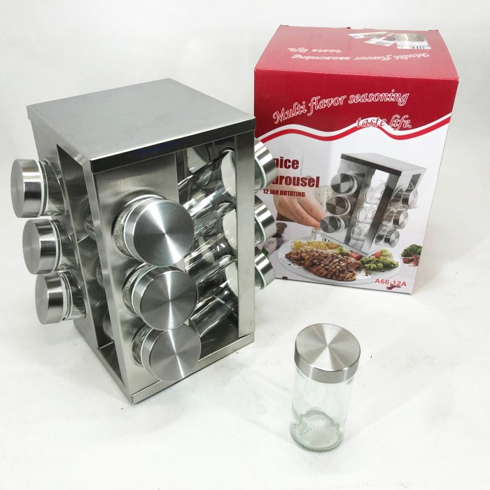 Контейнера для сипучих продуктів UNIQUE, Баночки для спецій на стіл Бокс спецій QA-56