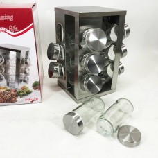 Кухонний органайзер для приладів та спецій UNIQUE, Баночки для спецій на поставці VY-49