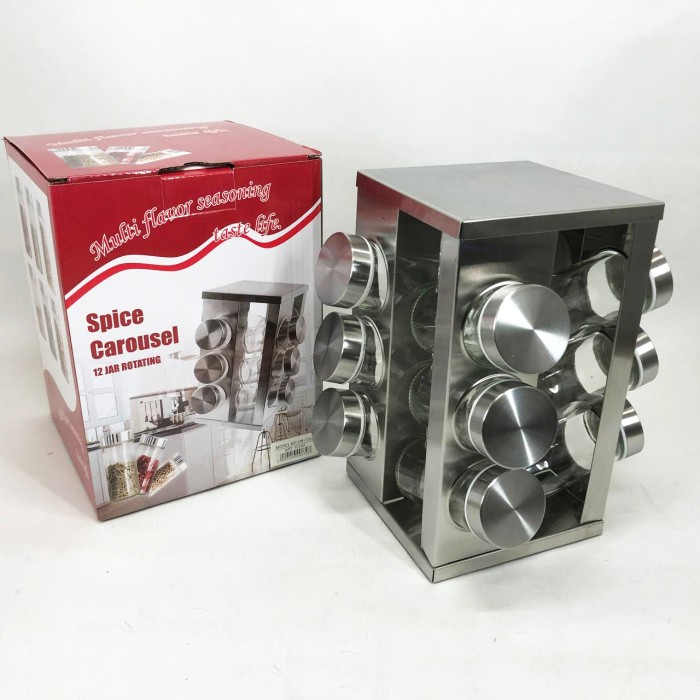 Кухонний органайзер для приладів та спецій UNIQUE, Баночки для спецій на поставці VY-49