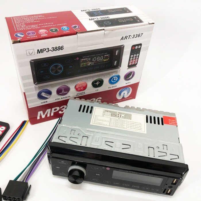 Магнітола для автомобіля з Bluetooth MP3 3886 ISO 1DIN, Мультимедійний пристрій в машину MR-56