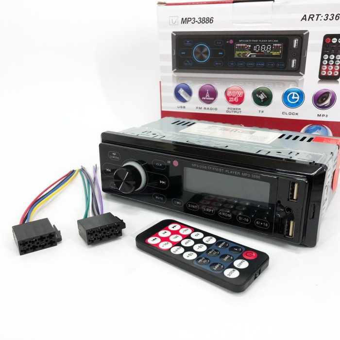 Магнітола для автомобіля з Bluetooth MP3 3886 ISO 1DIN, Мультимедійний пристрій в машину MR-56