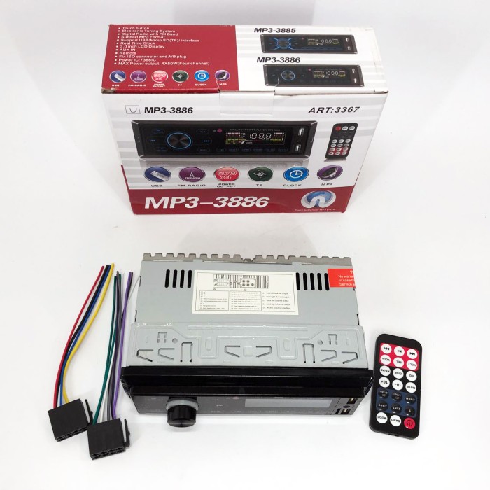 Магнітола для автомобіля з Bluetooth MP3 3886 ISO 1DIN, Мультимедійний пристрій в машину MR-56