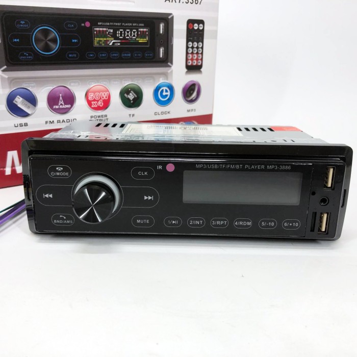 Автомагнітола з сенсорним дисплеєм MP3 3886 ISO 1DIN багатофункціональна, Мультимедіа для автомобіля