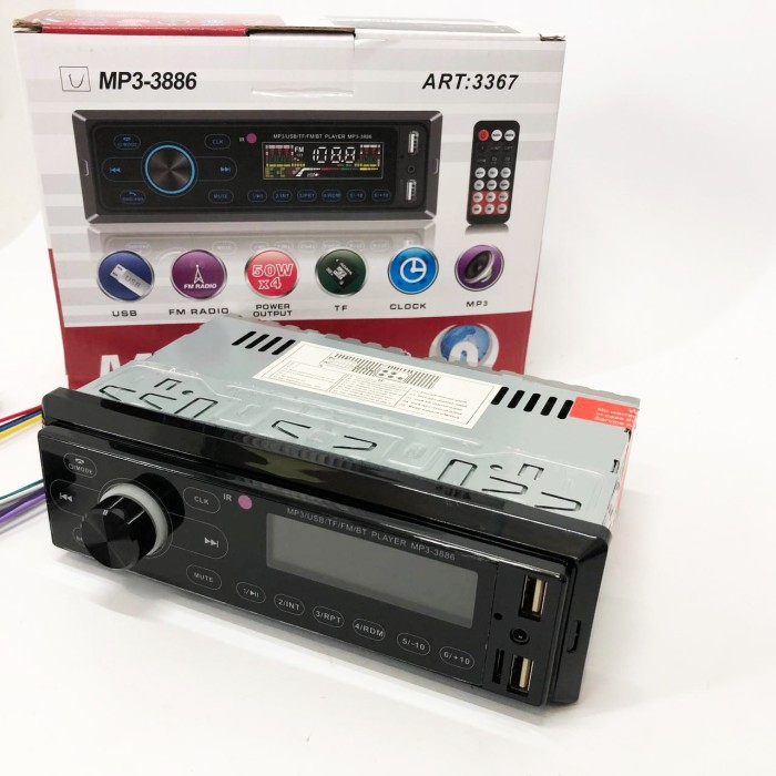 Автомагнітола з сенсорним дисплеєм MP3 3886 ISO 1DIN багатофункціональна, Мультимедіа для автомобіля
