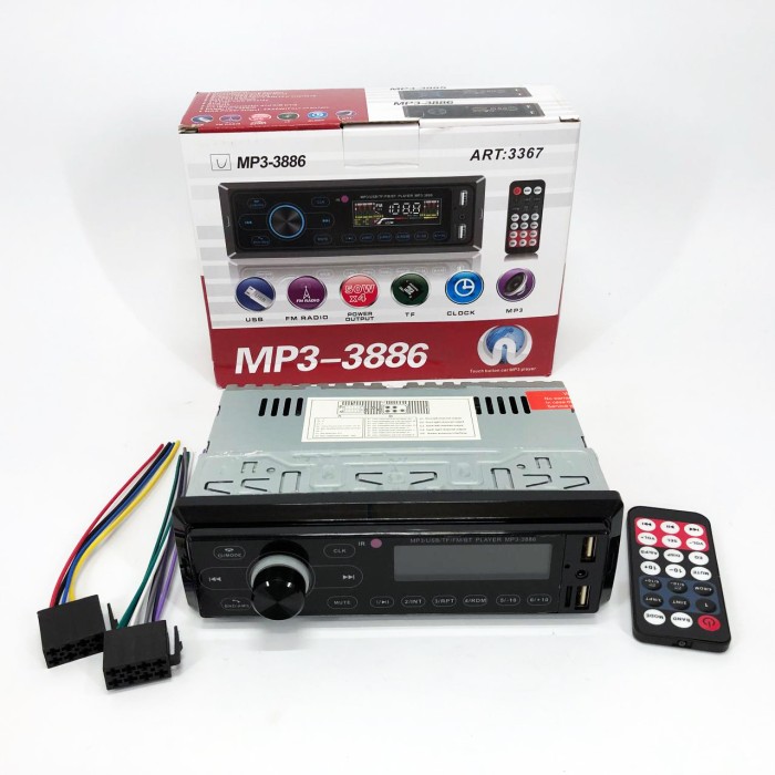Автомагнітола з сенсорним дисплеєм MP3 3886 ISO 1DIN багатофункціональна, Мультимедіа для автомобіля