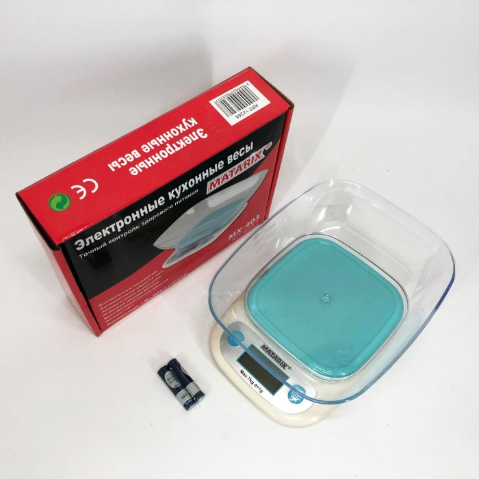 Ваги кухонні з LED дисплеєм MATARIX MX-403, Ваги кухонні з автоматичним вимкненням JQ-80