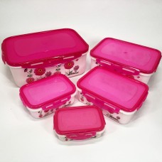 Набір контейнерів UNIQUE UN-1514 5шт. Колір: рожевий RJ-71