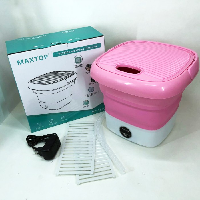 Пральна машина MAXTOP machine, Пральна машина для дачі без водопроводу. Колір: рожевий