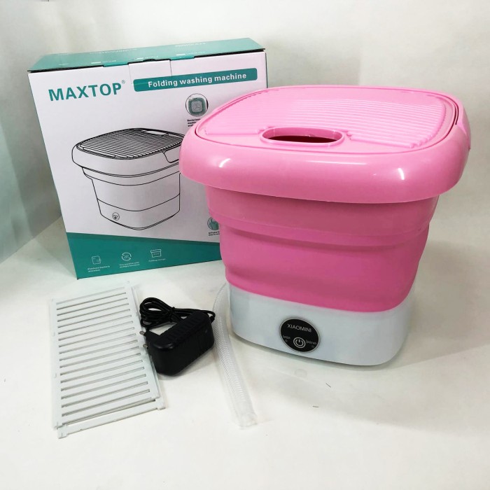 Пральна машинка автомат портативна MAXTOP, Пральна машинка маленька переносна, Пральна машина MO-753 для дачі