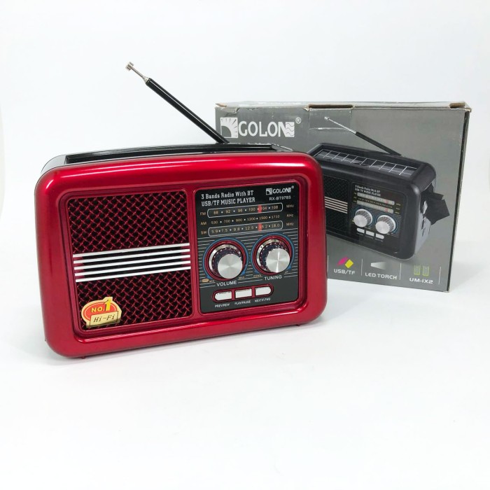 Радіоприймач am fm Golon, Радіоприймач з ремінцем, від мережі Ам приймач PB-76