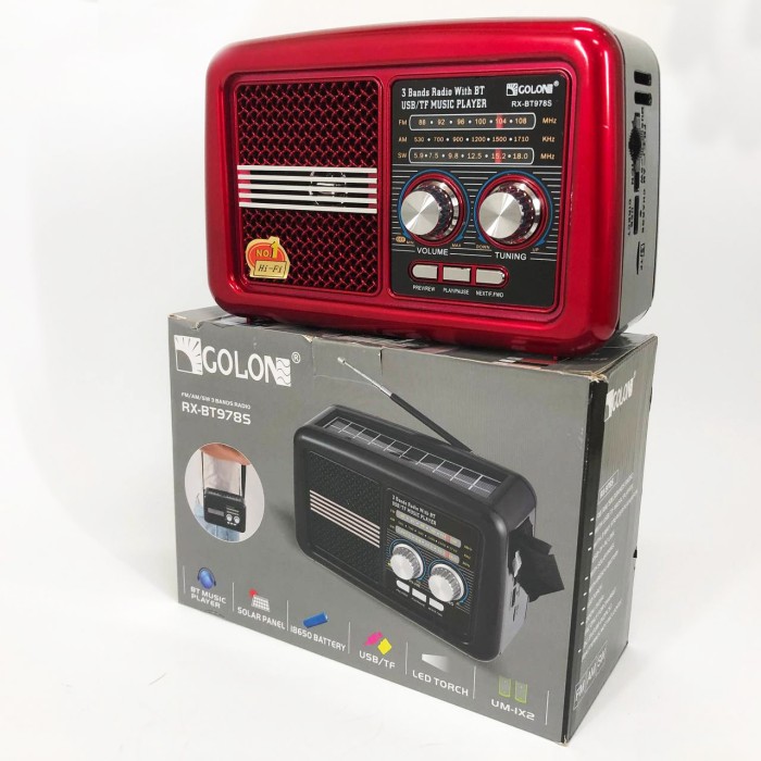 Радіоприймач am fm Golon, Радіоприймач з ремінцем, від мережі Ам приймач PB-76
