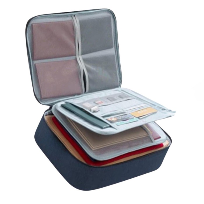 Дорожній кейс сумка органайзер для зберігання документів та гаджетів з кодовим замком. Колір: синій HB-85