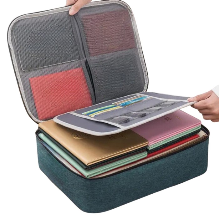 Дорожній кейс сумка органайзер для зберігання документів та гаджетів з кодовим замком. Колір: синій HB-85