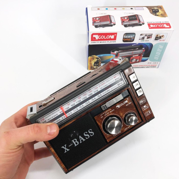 Всехвильовий радіоприймач професійний Golon, що працює від мережі, Класичні радіоприймачі на батарейках UE-49