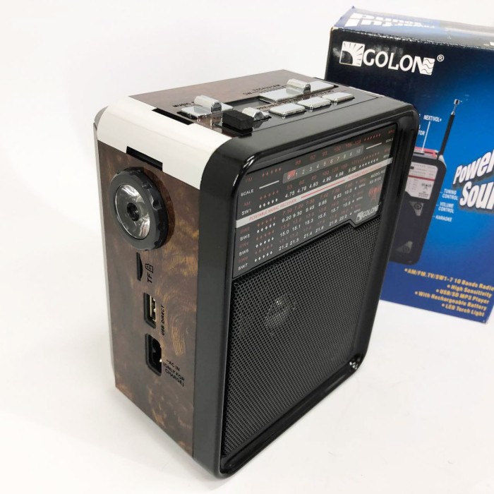 Потужний радіоприймач GOLON RX-9100, Приймач фм, Радіоприймач з ремінцем, Радіоприймачі фм PC-47