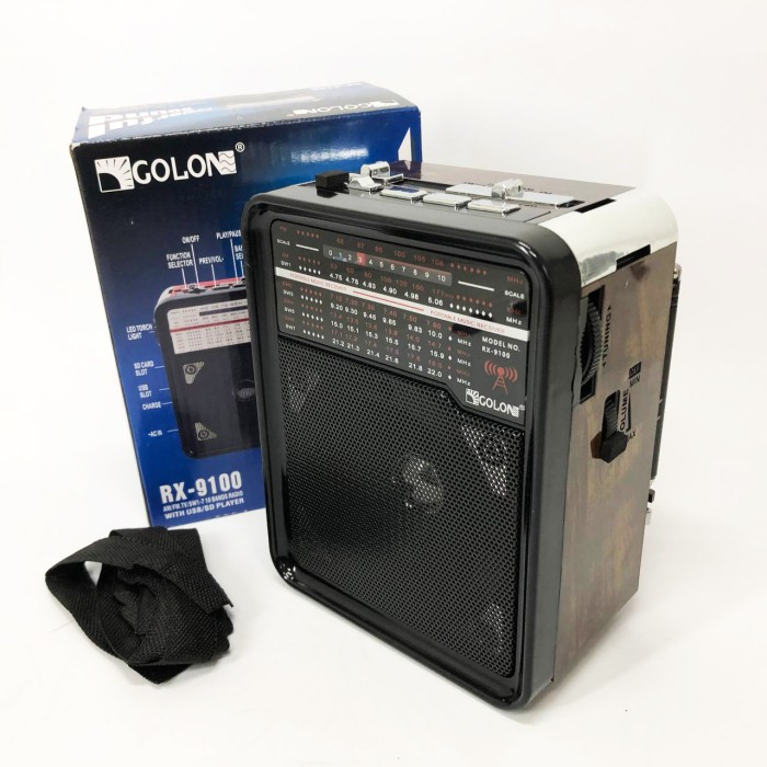 Потужний радіоприймач GOLON RX-9100, Приймач фм, Радіоприймач з ремінцем, Радіоприймачі фм PC-47