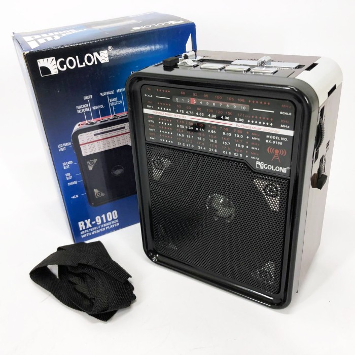 Потужний радіоприймач GOLON RX-9100, Приймач фм, Радіоприймач з ремінцем, Радіоприймачі фм PC-47