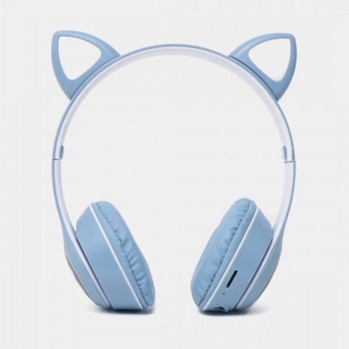 Bluetooth навушники дитячі Cat, Навушники з вушками для любителів котів Блютуз для дітей KM-67