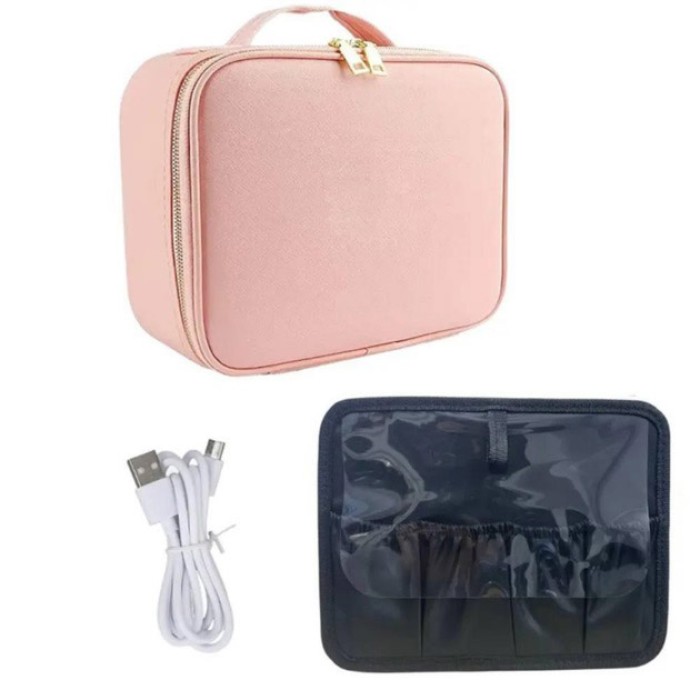 led, Косметичка з трьома відділеннями Портативна косметичка з дзеркалом чка валізка дзеркалом SR-55
