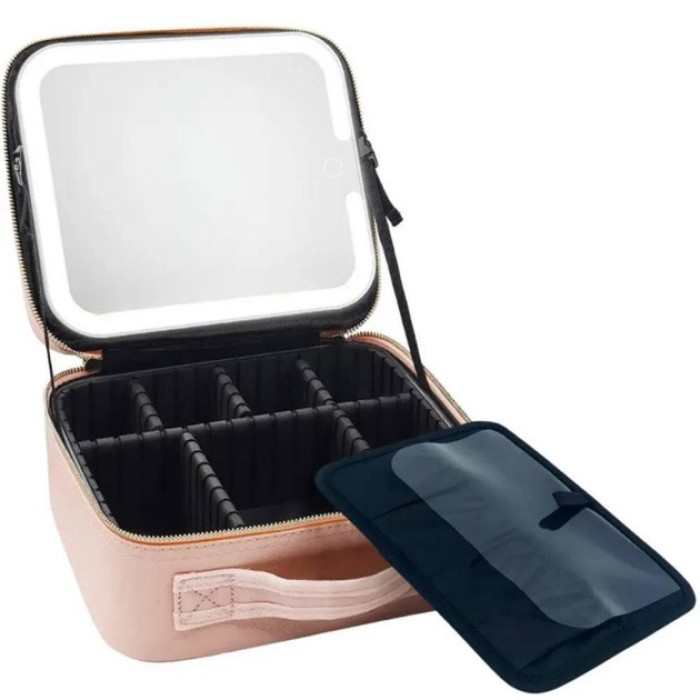 led, Косметичка з трьома відділеннями Портативна косметичка з дзеркалом чка валізка дзеркалом SR-55