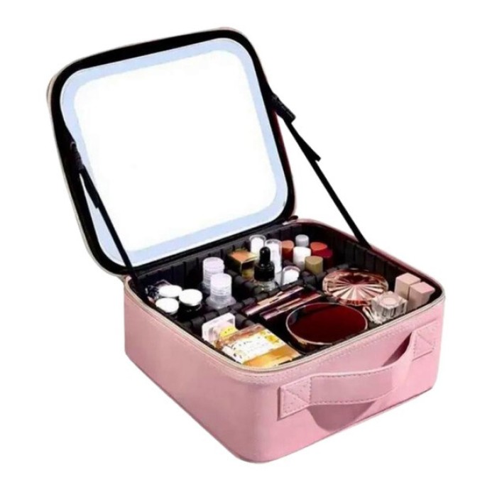led, Косметичка з трьома відділеннями Портативна косметичка з дзеркалом чка валізка дзеркалом SR-55