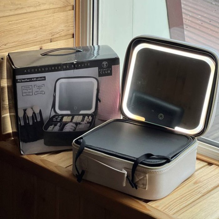 Косметичка з кишенями на блискавці, Кейс валізка для зберігання косметики, Органайзер для косметики SQ-34