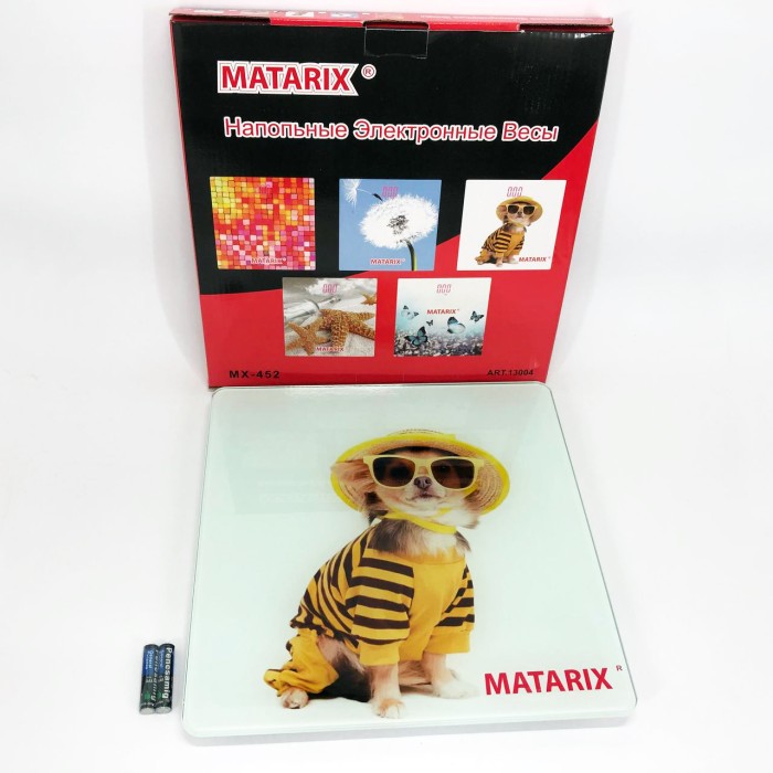 Ваги підлогові MATARIX MX-452 180 кг, Ваги підлогові для вимірювання маси тіла електронні, пес