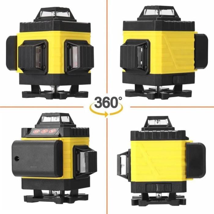 Рівень лазерний лінійний нівелір акумуляторний Laser 4D, 16 ліній, робоча відстань 30м, RN-649 у кейсі
