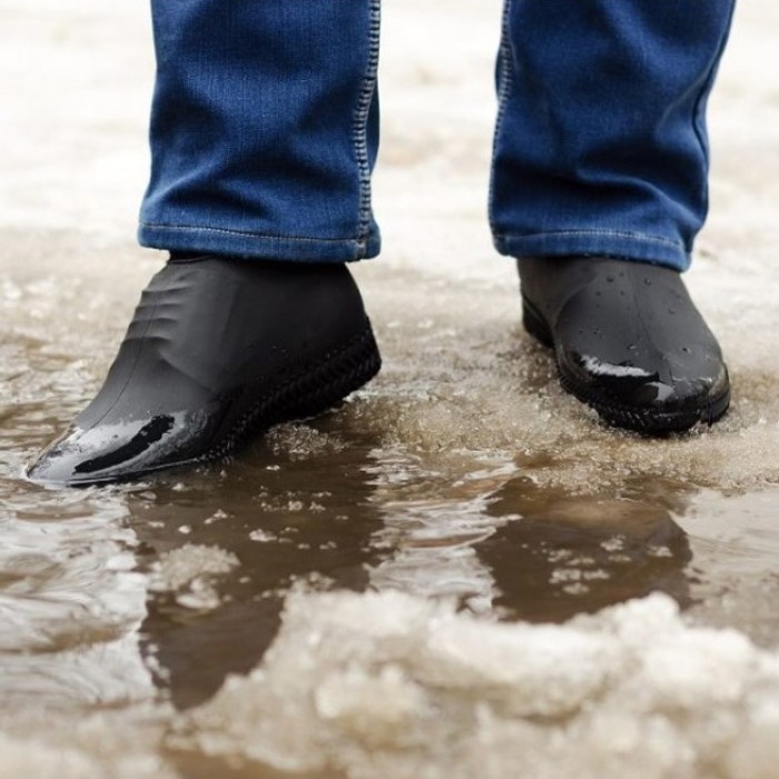 Багаторазові бахіли-чохли L (41-45 розмір) для взуття силіконові від води та бруду. Колір: чорний IT-57