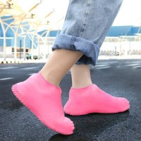 Багаторазові бахіли-чохли L (41-45 розмір) для взуття силіконові від води та бруду. Колір: рожевий NL-37