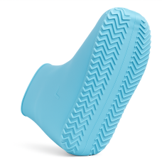 Багаторазові бахіли-чохли L (41-45 розмір) для взуття силіконові від води та бруду. Колір: блакитний AN-68