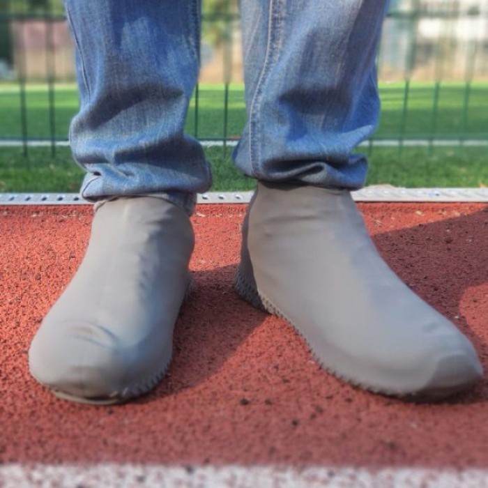 Багаторазові бахіли-чохли L (41-45 розмір) для взуття силіконові від води та бруду. Колір: сірий XT-93