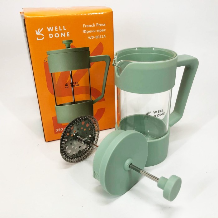 Стильний скляний заварювальний чайник, Чайник заварювальний френч прес прес для чаю ZB-49